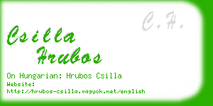 csilla hrubos business card